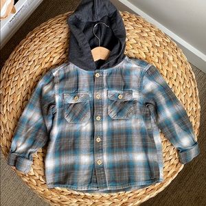Toddler Flannel Hoodie